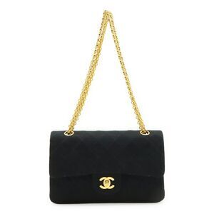 Chanel Matelasse23 Cotton Jersey Double Flap Chain Shoulder Bag